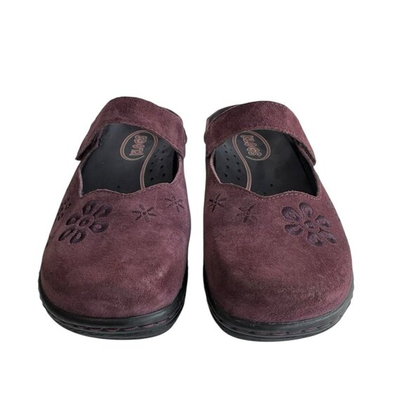 Klogs Footwear Mary Jane Mules Shoes 9 M Purple Suede Quinn Hook & Loop Slip On - Picture 3 of 13